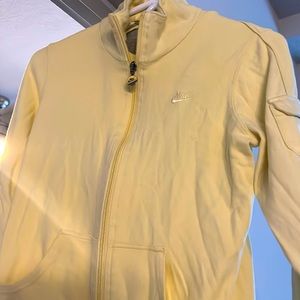 Yellow NIKE Zip-up Sweater
